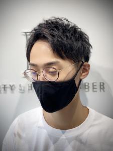 ツーブロック ナチュラルショート アップバング - 【シェアサロン】 LIBERTY SHARE BARBER 銀座掲載