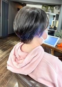 メンズ・ブルーインナーカラー・アッシュベース - hair＆make egerie掲載