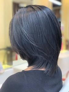 黒髪/前上がり/40代50代60代/小顔/レイヤーカット/ - QUALIS 上福岡店掲載