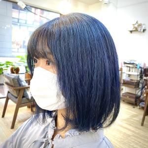 青かわネイビーボブ☆ - gift hair salon掲載