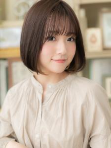 大人かわいい透けバング前下がりぱっつんボブ　シースルー前髪 - COVER HAIR & SPA bliss【カバーヘア アンド スパ ブリス】浦和/浦和西口店掲載