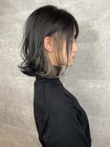 インナーカラー_ホワイトブロンド_ミルクティー_切りっぱなし - _WHITE 天王寺阿倍野店掲載