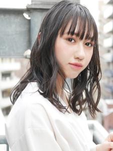 黒髪ゆるふわセミロング - HAIR & MAKE EARTH 小松店掲載
