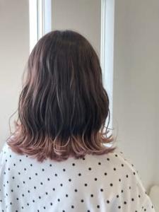 裾カラー【ピンク】 - K&K hair design つつじが丘店掲載
