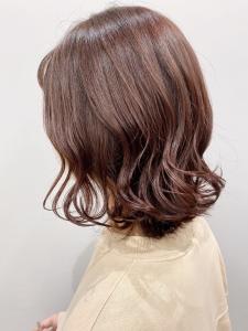 ロングボブ×coral pink - エイムヘアメイク 横川店掲載
