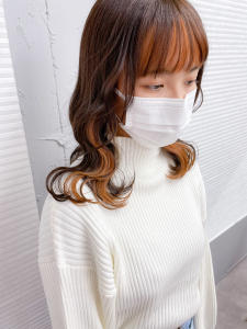 ☆前髪インナーカラー×オレンジ☆ - un le pont 梅田掲載