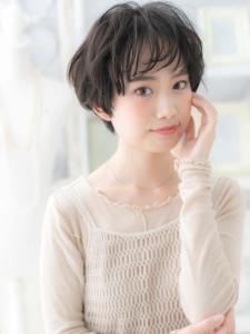 黒髪くすみカラーくせ毛風マッシュショート　ビターチョコラ - mod's hair【モッズヘア】上尾/上尾西口店掲載