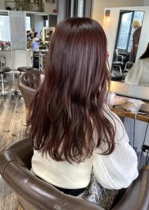ラズベリーピンクブラウン・ロングウェーブ - hair＆make egerie掲載