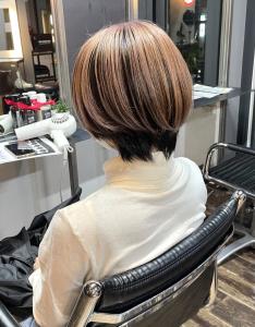 ピンクベージュコントラストカラー・ショートボブ - hair＆make egerie掲載