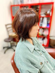 オレンジブラウン×ミディアムウルフ - Silvana Hair Studio掲載