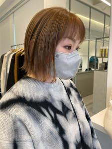 【SKY涌波】切りっぱなしボブ　ミルクティーベージュ - THE SKY掲載