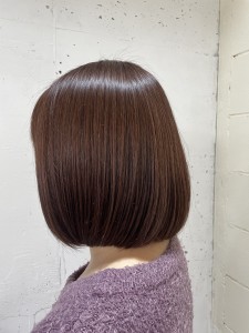 シンプルボブ×ピンクブラウン - Lourdes hair design掲載