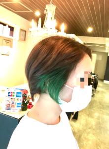 インナーカラー　サイドグリーン - ability hair掲載