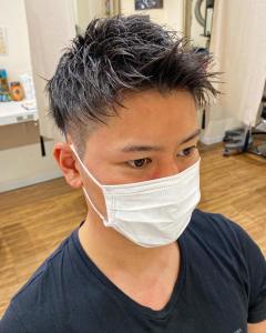 横浜メンズヘアビジネスツーブロック刈り上げアップバングヘア - ＣＲＥＡ能見台掲載