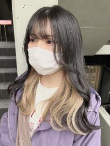 インナーカラー/ホワイトベージュ/フェイクブラック - ACT 表参道店掲載