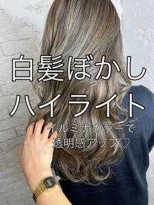 白髪ぼかしハイライト20代30代40代￥15400 - prize Iris 池袋【プライズ アイリス】池袋駅東口店掲載