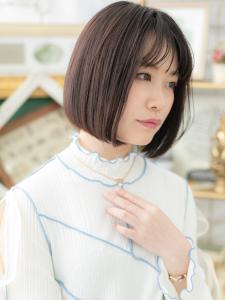 バレイヤージュ前下がり小顔切りっぱなしボブ　内巻きワンカール - COVER HAIR bliss【カバーヘア ブリス】北浦和/北浦和西口店掲載