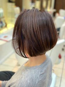 グラデーションボブ/前下がり/小顔/暖色系カラー/30代40 - QUALIS 上福岡店掲載