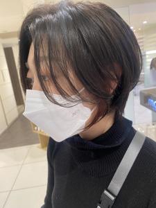 前髪長めの丸みショート - marju銀座掲載