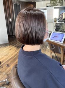 白髪ぼかしラベンダーグレージュ・ぷつっとボブ - hair＆make egerie掲載