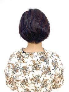 ひし型/グラデーション/ショート/黒髪/白髪染め/丸み/40 - QUALIS 上福岡店掲載