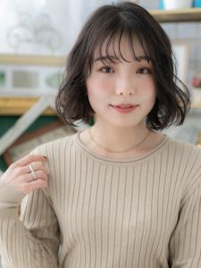 暗髪バレイヤージュ小顔くせ毛風ウェットヘア　大人フェミニン - COVER HAIR & SPA bliss【カバーヘア アンド スパ ブリス】浦和/浦和西口店掲載