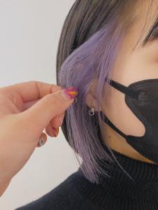 インナーカラー【black×white lavender】 - ACT 表参道店掲載