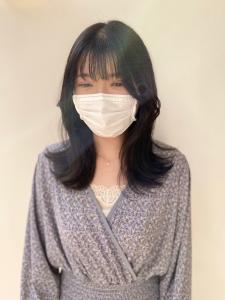 くびれヘアワンホンヘア韓国風ヘアセミロングアッシュグレージュ - agir hair 北千住【アジールヘア】北千住駅西口店掲載