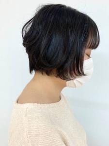 黒髪/白髪染め/ひし型/グラデーション/小顔/ショートカット - QUALIS 上福岡店掲載