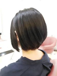 ショートボブ/髪質改善/美髪エステ/30代40代/黒髪/耳掛 - QUALIS 上福岡店掲載