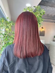 ピンク☆ストレート☆艶カラー☆ケアブリーチ - Flag Hair 西通り店掲載