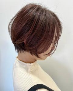 前下りショート☆イルミナカラー☆丸みショート - Flag Hair 西通り店掲載