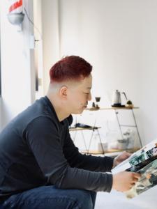 スキンフェード×レッドカラー - Shindy BARBER & MEN's STYLE SHOP掲載