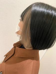 切りっぱなしボブ×ミルクティーベージュ - Neivs Hair 福工大駅前店掲載