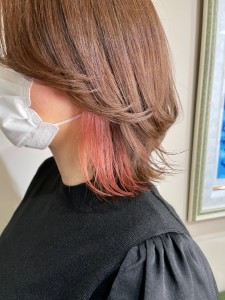 明るい白髪染め×イヤリングカラー - HAIR BRAND Link 【リンク】トアロード店掲載
