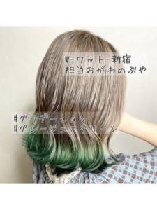 【W-ワット-原宿店 】＊グラデーションGreen＊ - W(ワット)原宿店掲載