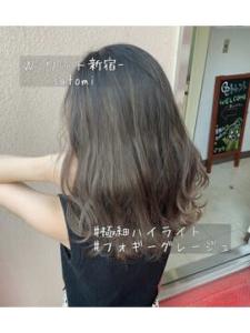 【W ワット原宿店】極細ハイライトでつくる透明感グレージュ！ - W(ワット)原宿店掲載