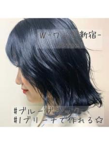 【W-ワット-原宿店 】暗髪カラーブルーブラック♪ - W(ワット)原宿店掲載