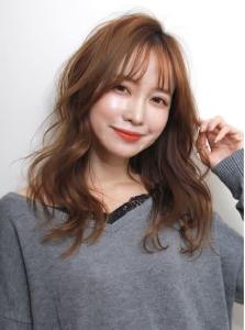 ミルクティーブラウンミディアムヘアスタイル梅ヶ丘シェノン - CHAINON掲載