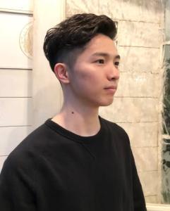 刈り上げメンズカット短め前髪上げパーマ髪型梅ヶ丘豪徳寺美容室 - CHAINON掲載