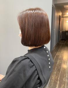 ピンクベージュカラー・切りっぱなしボブ - hair＆make egerie掲載