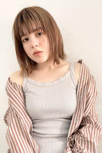 ボブレイヤー　ワイドバング　オリーブベージュ　代官山　恵比寿 - FAM 代官山掲載
