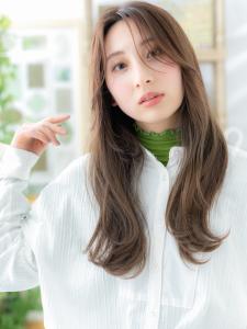 かきあげ前髪大人かわいい小顔ウェーブ巻き　カーキベージュ - COVER HAIR bliss 戸田公園西口店掲載