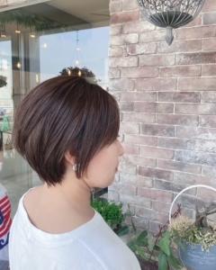 小顔補正立体カットショートボブスタイル - DAM hair garden掲載