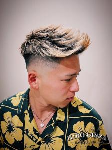 ジェットモヒカン　フェード　ブリーチカラー　大宮　バーバー - ヒロ銀座BARBER SHOP 大宮店掲載