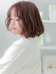 ミルクティーピンク韓国風ゆる巻き大人ボブ　フレンチガーリー - mod's hair【モッズヘア】上尾/上尾西口店掲載