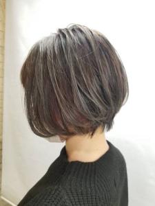 ショートカット/ショートボブ/アッシュグレー/丸み/20代3 - QUALIS 上福岡店掲載