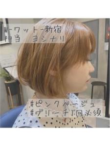 【W-ワット-原宿店＊ピンクベージュ - W(ワット)原宿店掲載