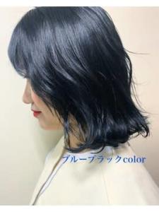 黒染めは使いたくない！暗髪透明感ブルーブラック - W(ワット)原宿店掲載