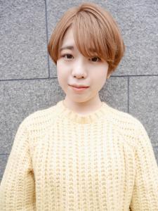 前髪ありショートマッシュ/オレンジベージュ【有海一生】　 - shushu    organic & hair掲載